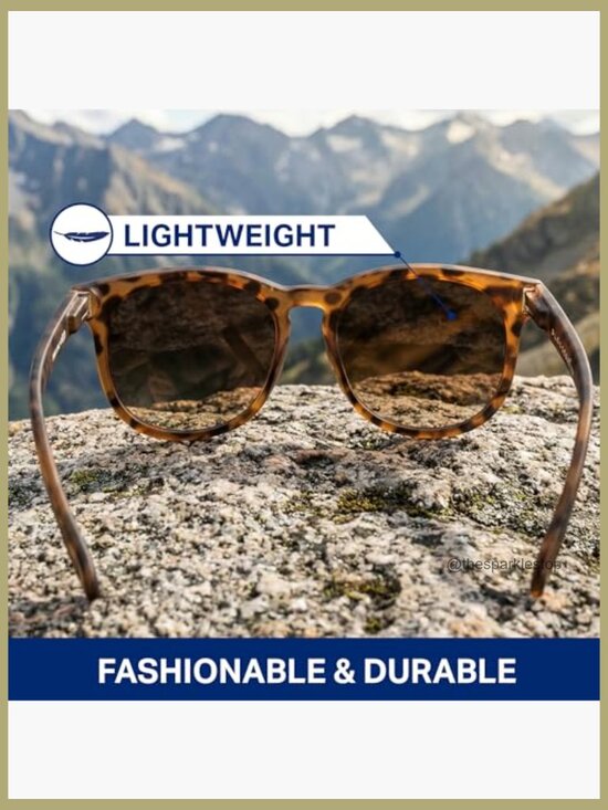 Polarized Sunglasses with Spring Loaded Hinges, Round Cat Eye Frame main image 5